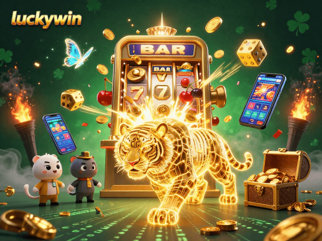 Experience the thrill of luckywin with a dazzling 3D casino scene, featuring vibrant characters and dynamic game elements.