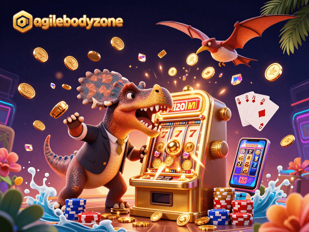 agilebodyzone showcases a thrilling jackpot scene with dynamic casino action in a vibrant 3D illustration