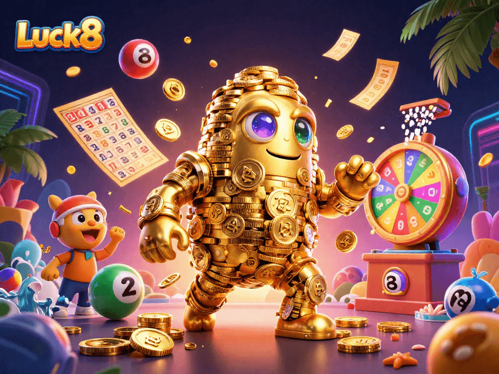 Experience the excitement of Luck8 with vibrant games and winning opportunities in a captivating casino scene.