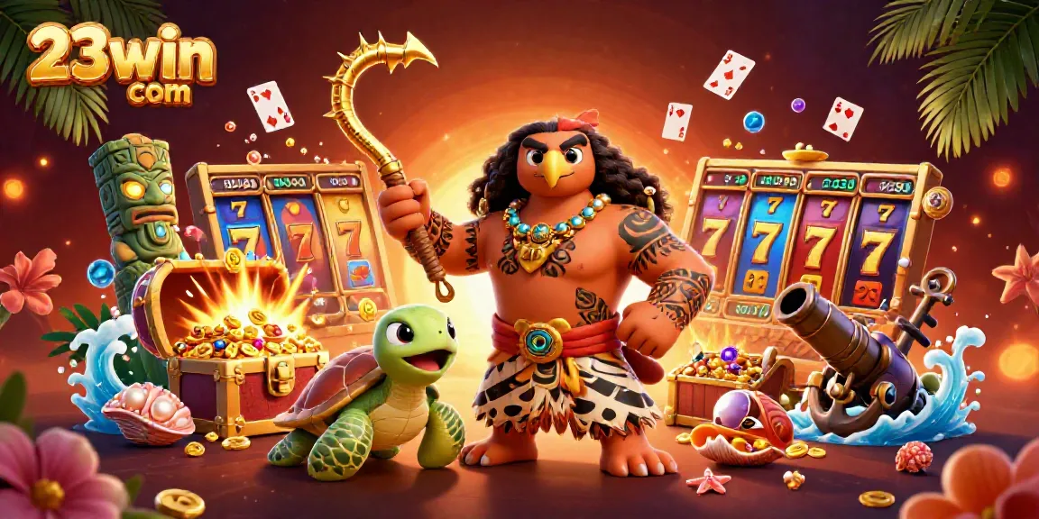 Experience the excitement of 23win com with vibrant characters in a dynamic casino scene