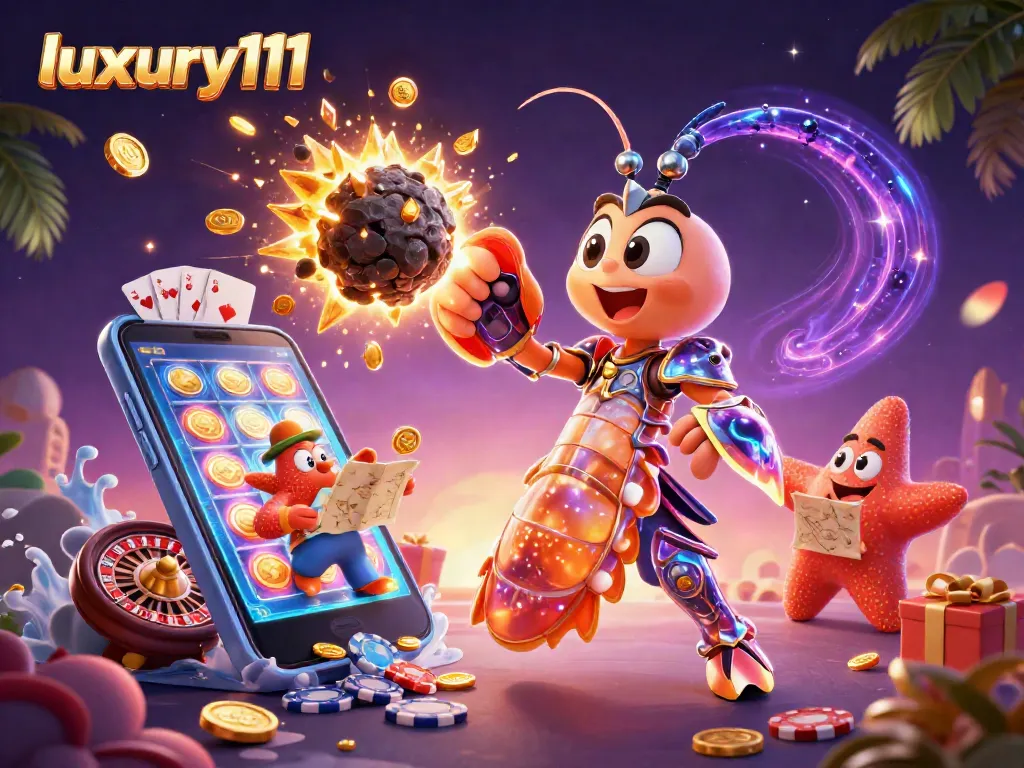 Spin to win with luxury111 as a galactic samurai mantis shrimp and starfish enhance the casino adventure.