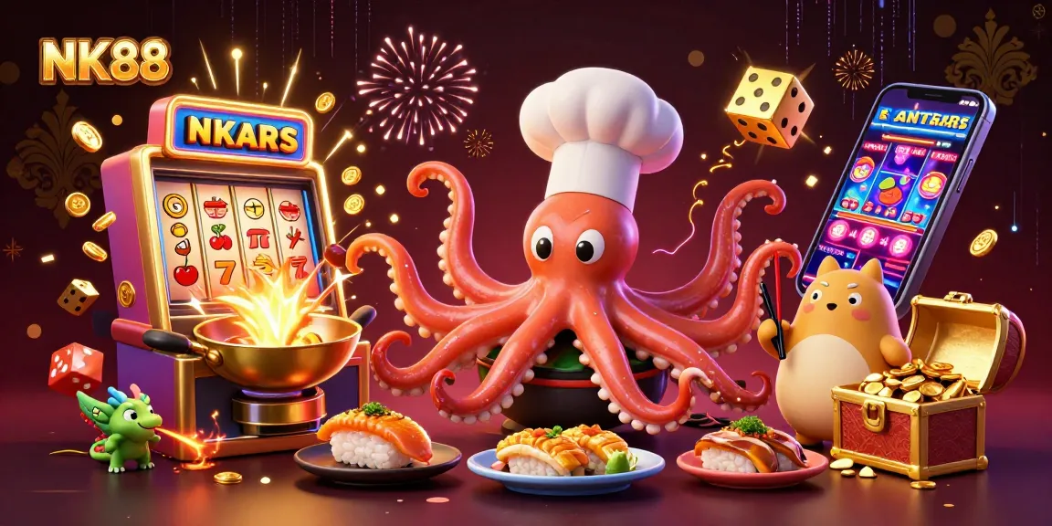 Experience thrilling gameplay with the NK88 slot machine, featuring jackpot symbols and dynamic casino elements.