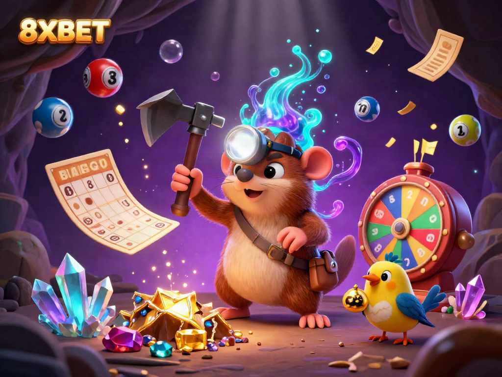 Experience the excitement of gaming with 8XBET, featuring dynamic lottery elements and vibrant visuals.