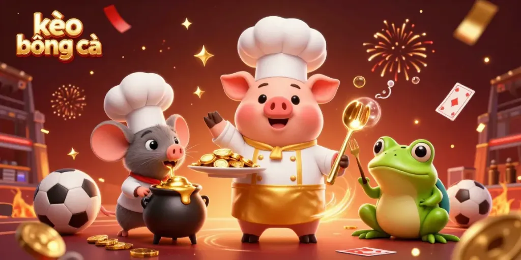 Experience exciting kèo bóng đá action with dynamic characters and vibrant casino-themed visuals.