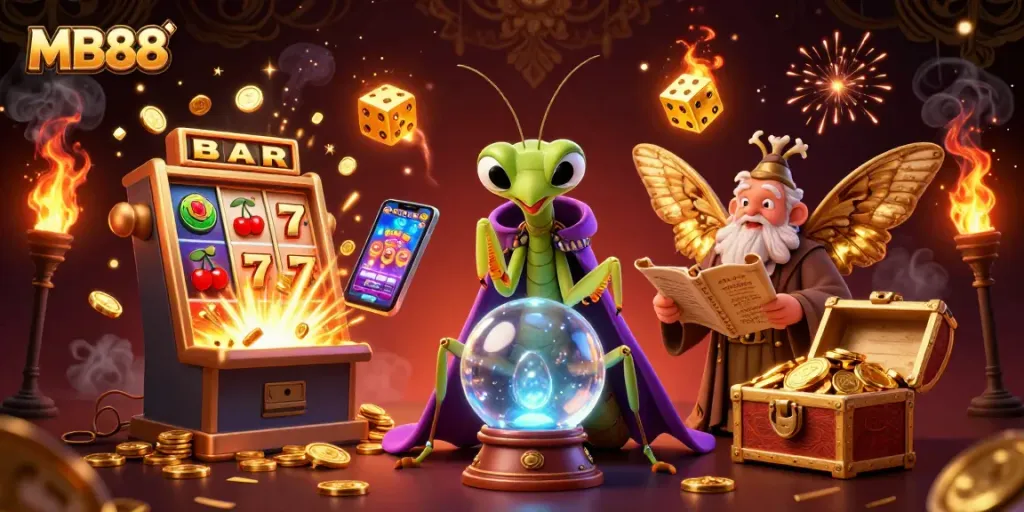 Engage with the dazzling MB88 casino experience, where fortune tells through crystal balls amidst slots and treasure
