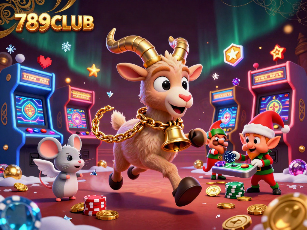 Experience thrilling wins at 789CLUB casino with festive characters and exciting game elements
