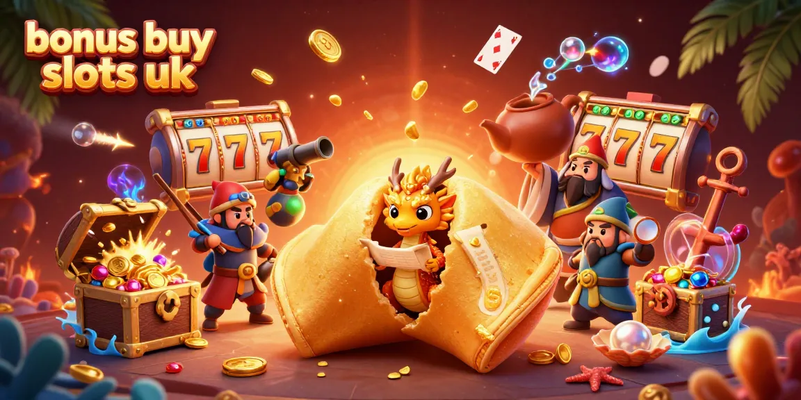 Immerse in bonus buy slots uk action with vibrant characters and gold coins in a dynamic casino scene.