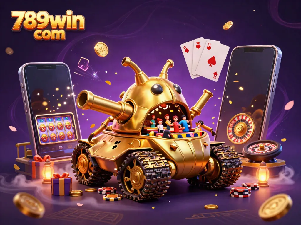 Experience the thrill of gaming at 789win com with an ultra-detailed casino illustration featuring exciting elements.