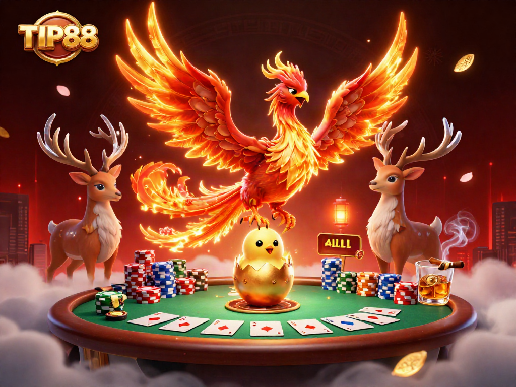 Experience TIP88 online gaming with thrilling poker elements and a vibrant casino atmosphere.