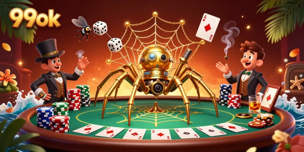 Engage with thrilling poker action at 99ok featuring rich visuals and a steampunk aesthetic.