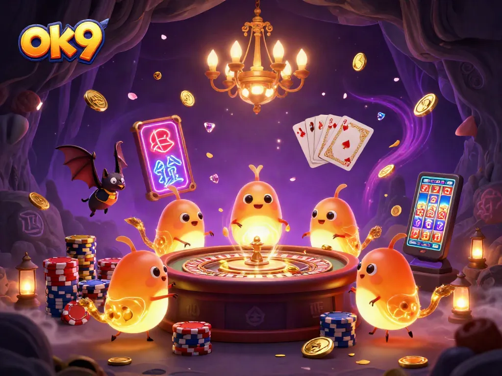 Win big at the ok9 casino with vibrant glowworms lighting up the gaming scene.