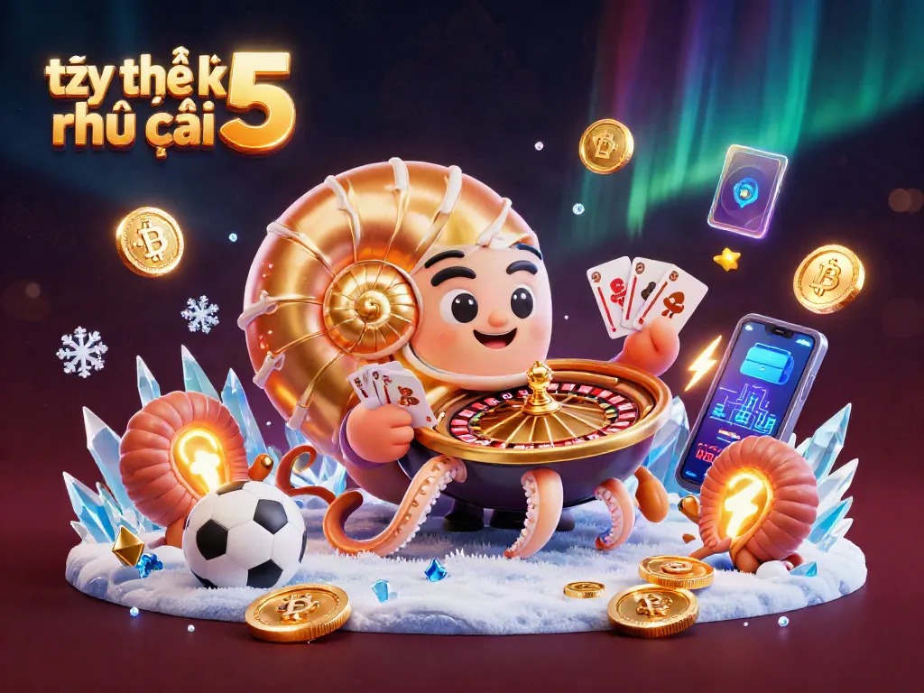 Experience the excitement of tỷ lệ kèo nhà cái 5 with vibrant sports betting visuals and golden casino elements.