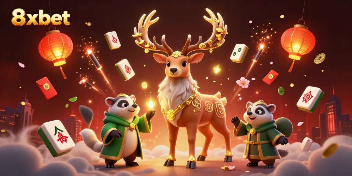 Engage with 8xbet's thrilling gaming experience featuring enchanted characters and festive elements.