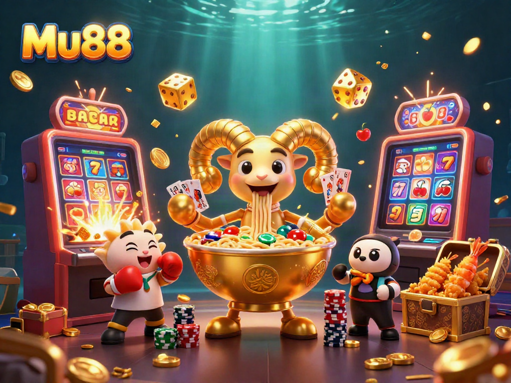 Engage with Mu88's dynamic online casino world through colorful, action-packed game elements and characters.