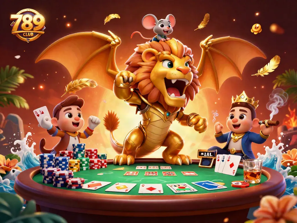 Engage with thrilling gaming at 789CLUB, where a vibrant scene showcases immersive poker action.