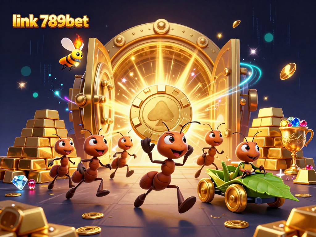 Engage in thrilling gameplay with link 789bet as ants carry a giant poker chip through a treasure vault!