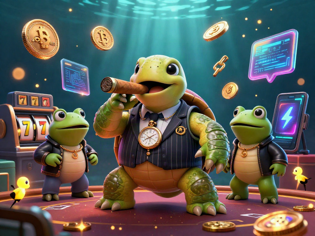 Unleashing vibrant casino excitement with 69vn amidst slot reels and crypto coins.