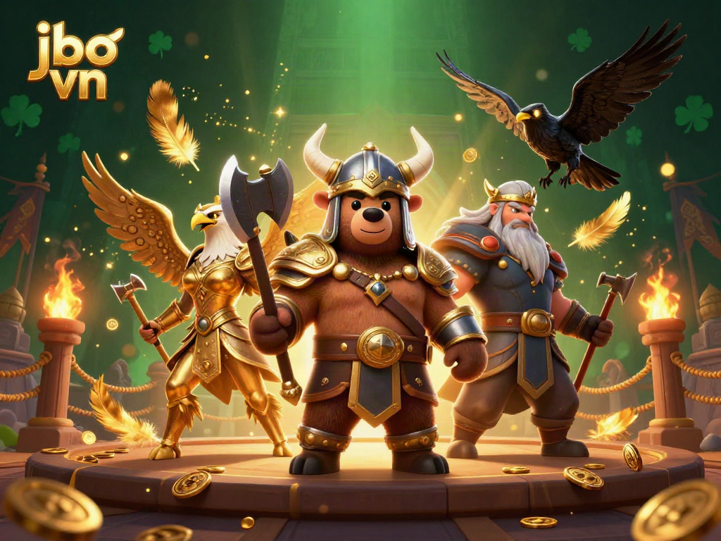 Engage in exciting gameplay at jbo vn with a thrilling Viking-themed 3D casino adventure featuring dynamic characters.