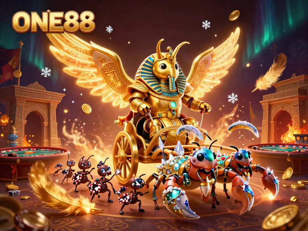 Experience dynamic live casino action at ONE88 with vibrant characters and glistening rewards
